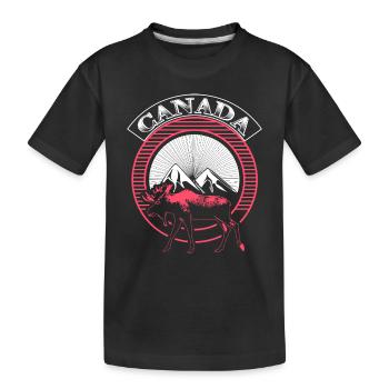 Idée cadeau Canada Snow State - T-shirt bio Premium Enfant - noir - Devant