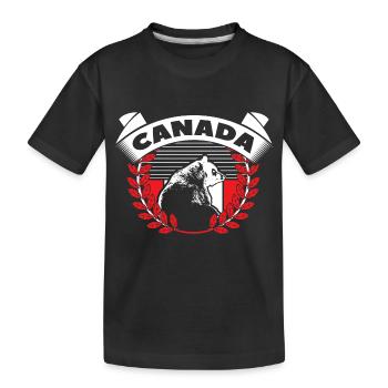 Cadeau du drapeau de la feuille d’érable du Canada - T-shirt bio Premium Enfant - noir - Devant