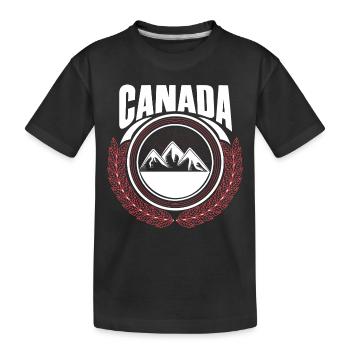 Idée cadeau du pays de naissance de l’érable Canada - T-shirt bio Premium Enfant - noir - Devant