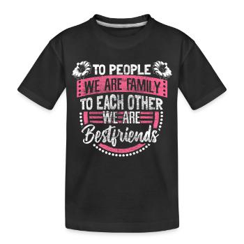 Mutter Tochter Freunde Mutterliebe - Kinder Premium Bio T-Shirt - Schwarz - Vorne