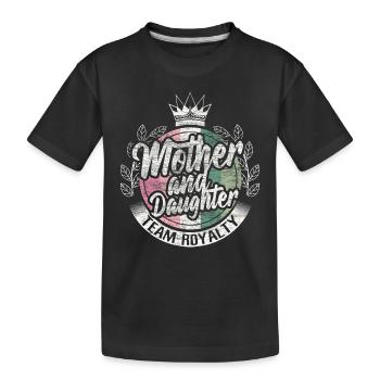 Mutter Tochter Mutterliebe Geschenkidee - Kinder Premium Bio T-Shirt - Schwarz - Vorne