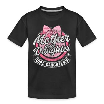 Mutter Tochter Familie Eltern - Kinder Premium Bio T-Shirt - Schwarz - Vorne