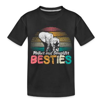 Mutter Tochter Beste Freunde - Kinder Premium Bio T-Shirt - Schwarz - Vorne