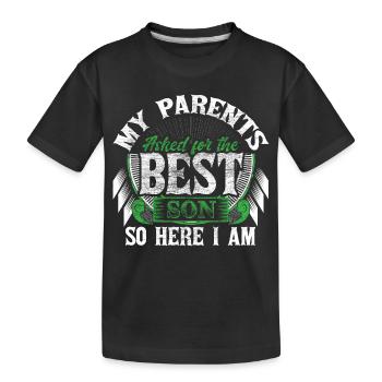 Meilleurs fils fils - T-shirt bio Premium Enfant - noir - Devant