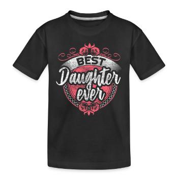 Meilleure fille Parents Fille - T-shirt bio Premium Enfant - noir - Devant
