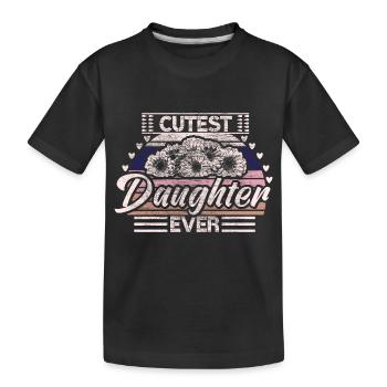 Fille de la famille Filles - T-shirt bio Premium Enfant - noir - Devant