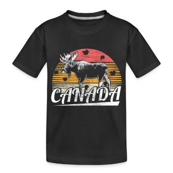 Cadeau de la Nation neige du Canada - T-shirt bio Premium Enfant - noir - Devant