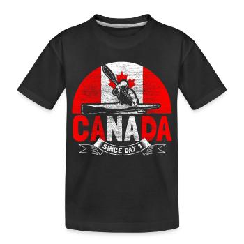 Cadeau de la fierté wapiti du Canada - T-shirt bio Premium Enfant - noir - Devant