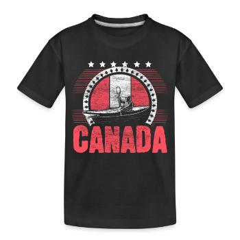 Cadeau de naissance pour pays du Canada - T-shirt bio Premium Enfant - noir - Devant