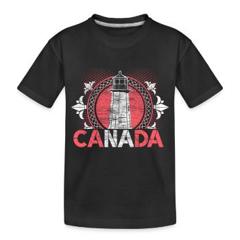 Origine de la neige au Canada - T-shirt bio Premium Enfant - noir - Devant