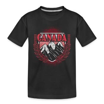Pays de naissance du Canada - T-shirt bio Premium Enfant - noir - Devant