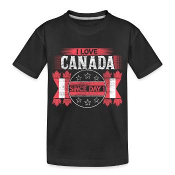 Idée cadeau Canada Snow Origin - T-shirt bio Premium Enfant - noir - Devant