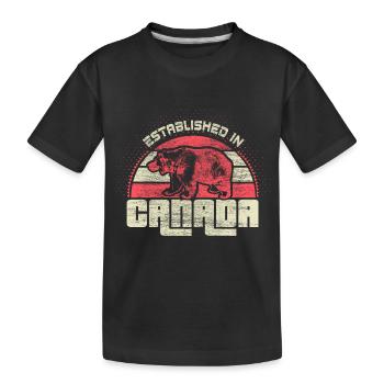 Origine acéricole Canada - T-shirt bio Premium Enfant - noir - Devant