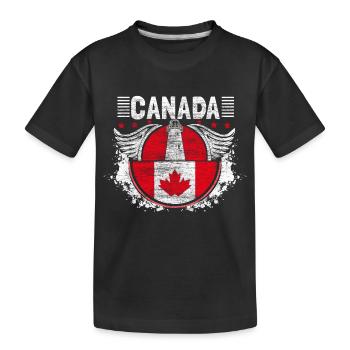 Feuille d’érable du Canada - T-shirt bio Premium Enfant - noir - Devant