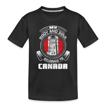 Idée cadeau du pays de naissance du wapiti du Canada - T-shirt bio Premium Enfant - noir - Devant