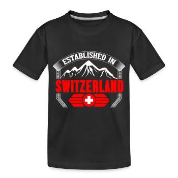 Suisse Swiss Pride - T-shirt bio Premium Enfant - noir - Devant