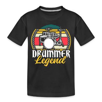 Drums Drumsticks Drumsticks Idée cadeau - T-shirt bio Premium Enfant - noir - Devant