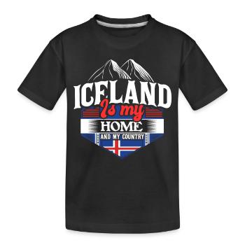 Idée cadeau Iceland Island Origin - T-shirt bio Premium Enfant - noir - Devant
