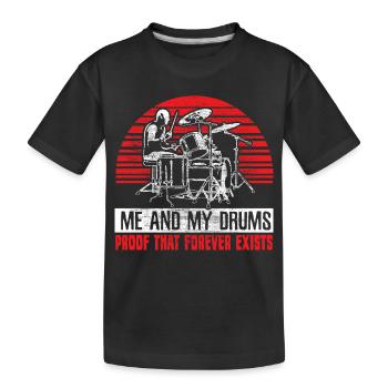 Batterie Batteur Batteur - T-shirt bio Premium Enfant - noir - Devant