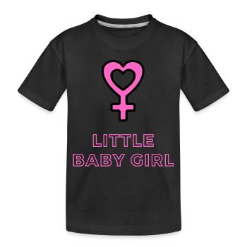 Annonce de bébé - Filles - Grossesse - T-shirt bio Premium Enfant - noir - Devant