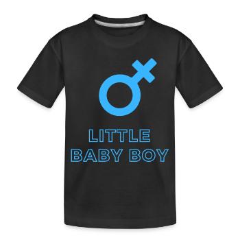 Baby Ankündigung - Junge - Schwangerschaft - Kinder Premium Bio T-Shirt - Schwarz - Vorne