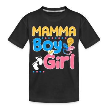 Pink or Blue Mamma Loves You Best Mom Ever - Kinder Premium Bio T-Shirt - Schwarz - Vorne