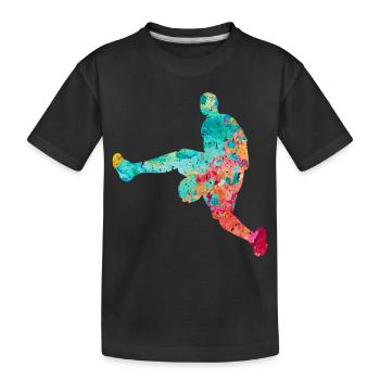 Joueur de basket-ball - PopArt - T-shirt bio Premium Enfant - noir - Devant