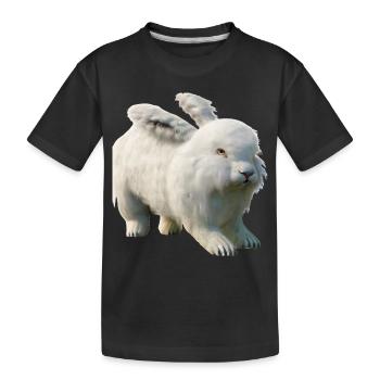 Lapin Angora moelleux - T-shirt bio Premium Enfant - noir - Devant