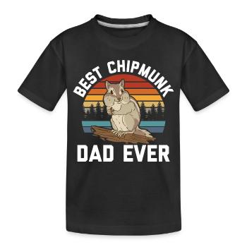 Chipmunk lover - Kids' Premium Organic T-Shirt - black - Front