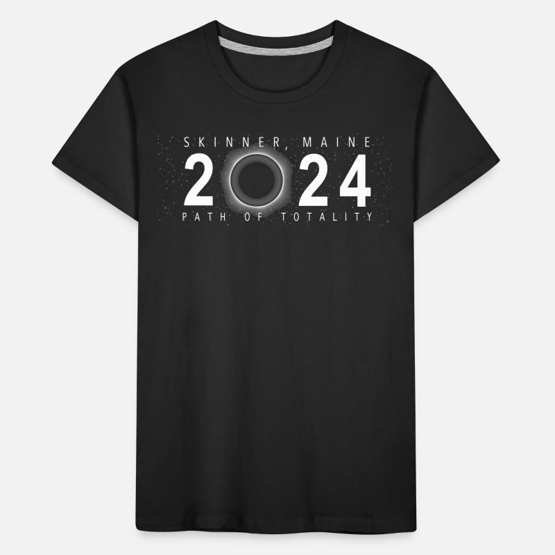 Solar Eclipse Skinner Maine April 8 2024 Kids' Premium Organic T-Shirt