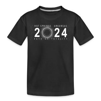 Sonnenfinsternis, heiße Quellen, Arkansas, 8. April 2024 - Kinder Premium Bio T-Shirt - Schwarz - Vorne
