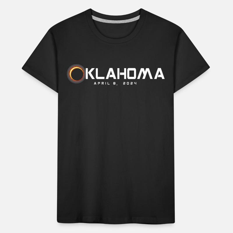 Oklahoma 2024 Eclipse Souvenir 8 avril T-shirt bio Premium Enfant