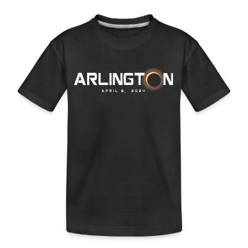 Arlington, Texas 2024 Sonnenfinsternis Souvenir 8. April - Kinder Premium Bio T-Shirt - Schwarz - Vorne