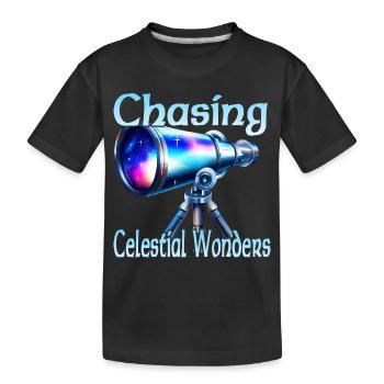 Chasing Celestial Wonders - Kinder Premium Bio T-Shirt - Schwarz - Vorne