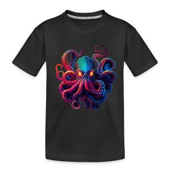 Illustration de la pieuvre - T-shirt bio Premium Enfant - noir - Devant