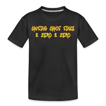 Causer le chaos depuis 2020 Dicton amusant - T-shirt bio Premium Enfant - noir - Devant
