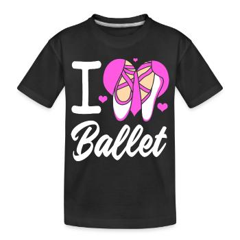 Danseuse de ballet - T-shirt bio Premium Enfant - noir - Devant