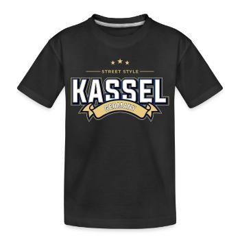 Kassel - Kids' Premium Organic T-Shirt - black - Front