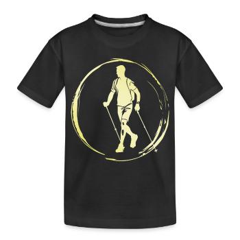 Marche Nordique Homme - T-shirt bio Premium Enfant - noir - Devant