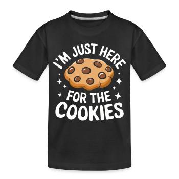 Cookies Cookie Keks Kekse Schokolade - Kinder Premium Bio T-Shirt - Schwarz - Vorne