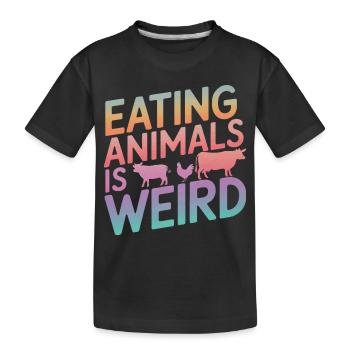 Vegetarian Vegan Veggie Vegetarian - Kids' Premium Organic T-Shirt - black - Front