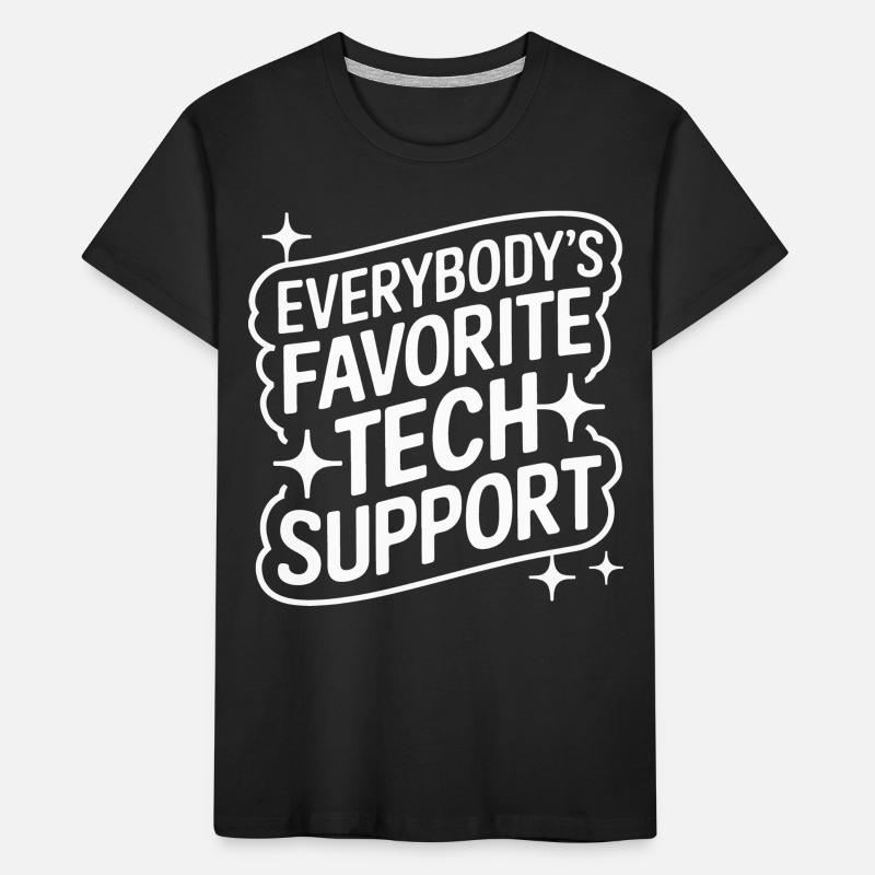 Technischer Support Computerfreak Nerd Kinder Premium Bio T-Shirt