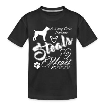 Cane Corso Italiano Steals - Kids' Premium Organic T-Shirt - black - Front