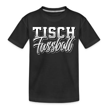 Tischkicker Tischfussball - Kinder Premium Bio T-Shirt - Schwarz - Vorne