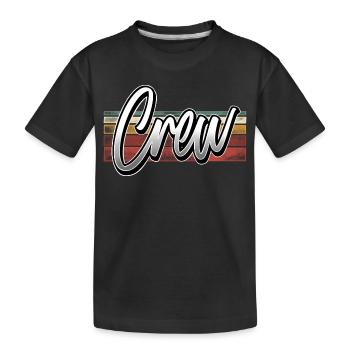 Crew - Kinder Premium Bio T-Shirt - Schwarz - Vorne