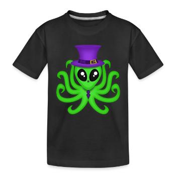 Alien - Kinder Premium Bio T-Shirt - Schwarz - Vorne
