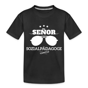 Señor - Senior Sozialpädagoge - Kinder Premium Bio T-Shirt - Schwarz - Vorne