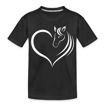 Love Horse - Kids' Premium Organic T-Shirt - black - Front
