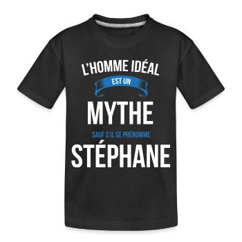Stéphane idéal mythe cadeau noël - T-shirt bio Premium Enfant - noir - Devant