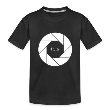 Aperture photographer - Kids' Premium Organic T-Shirt - black - Front